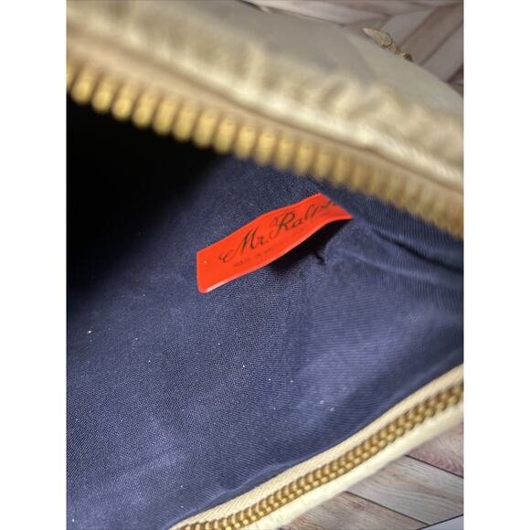 Ralfeaux Leather Purse Mr. Ralph British Hong Kong Cream Navy Red Crossbody Bag - Picture 9 of 12